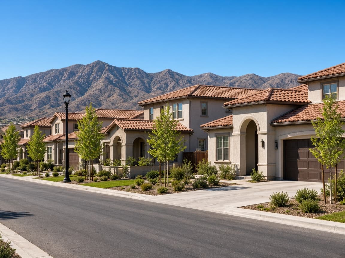 Street of homes for sale in Providence Las Vegas, NV 89166