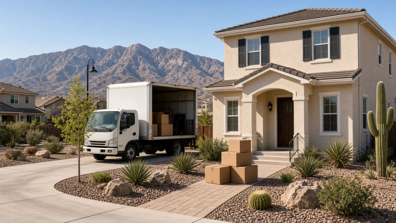 Moving day at a Providence Las Vegas suburban home