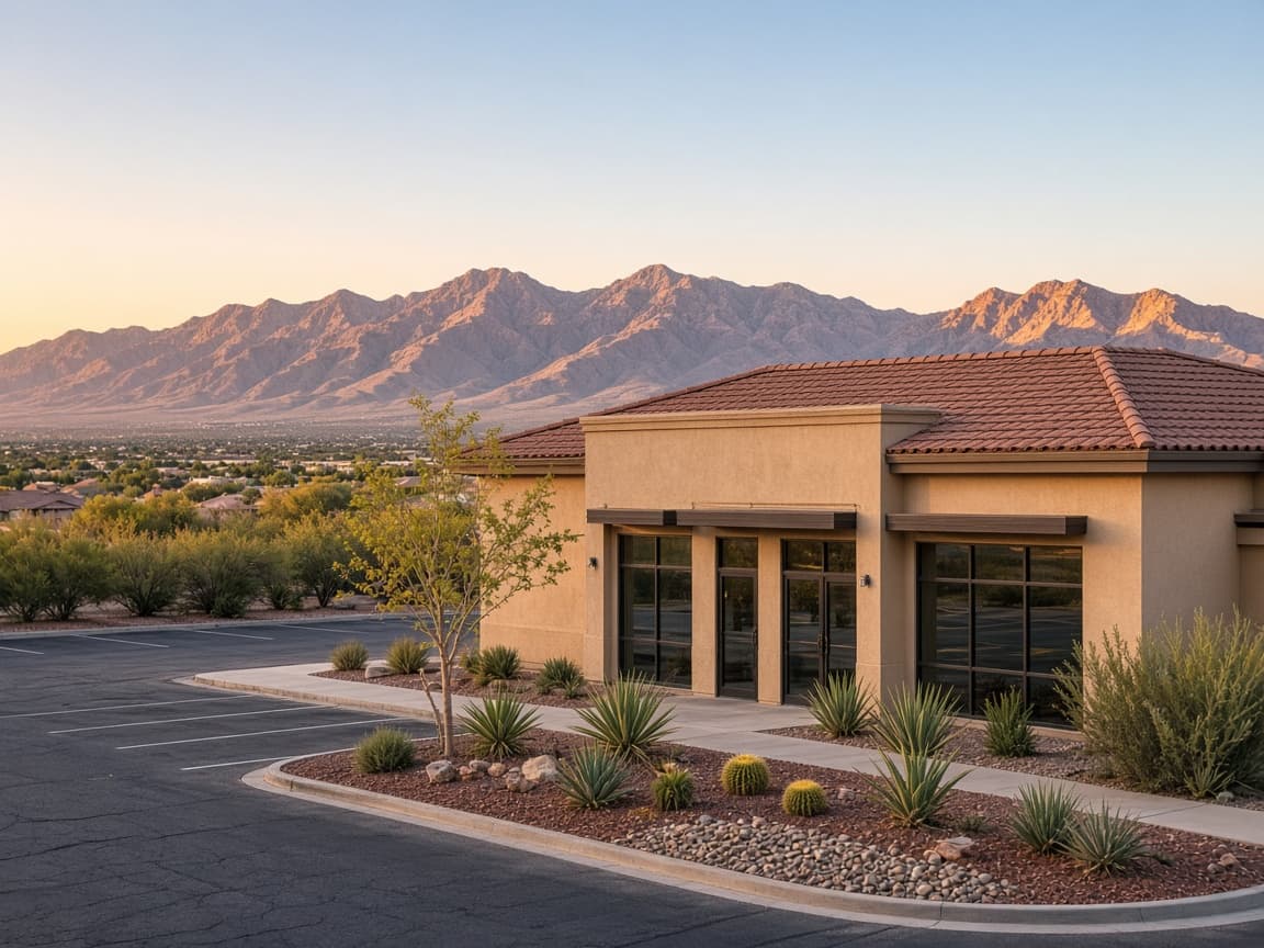 Northwest Las Vegas commercial plaza near Providence Real Estate on N Hualapai Way