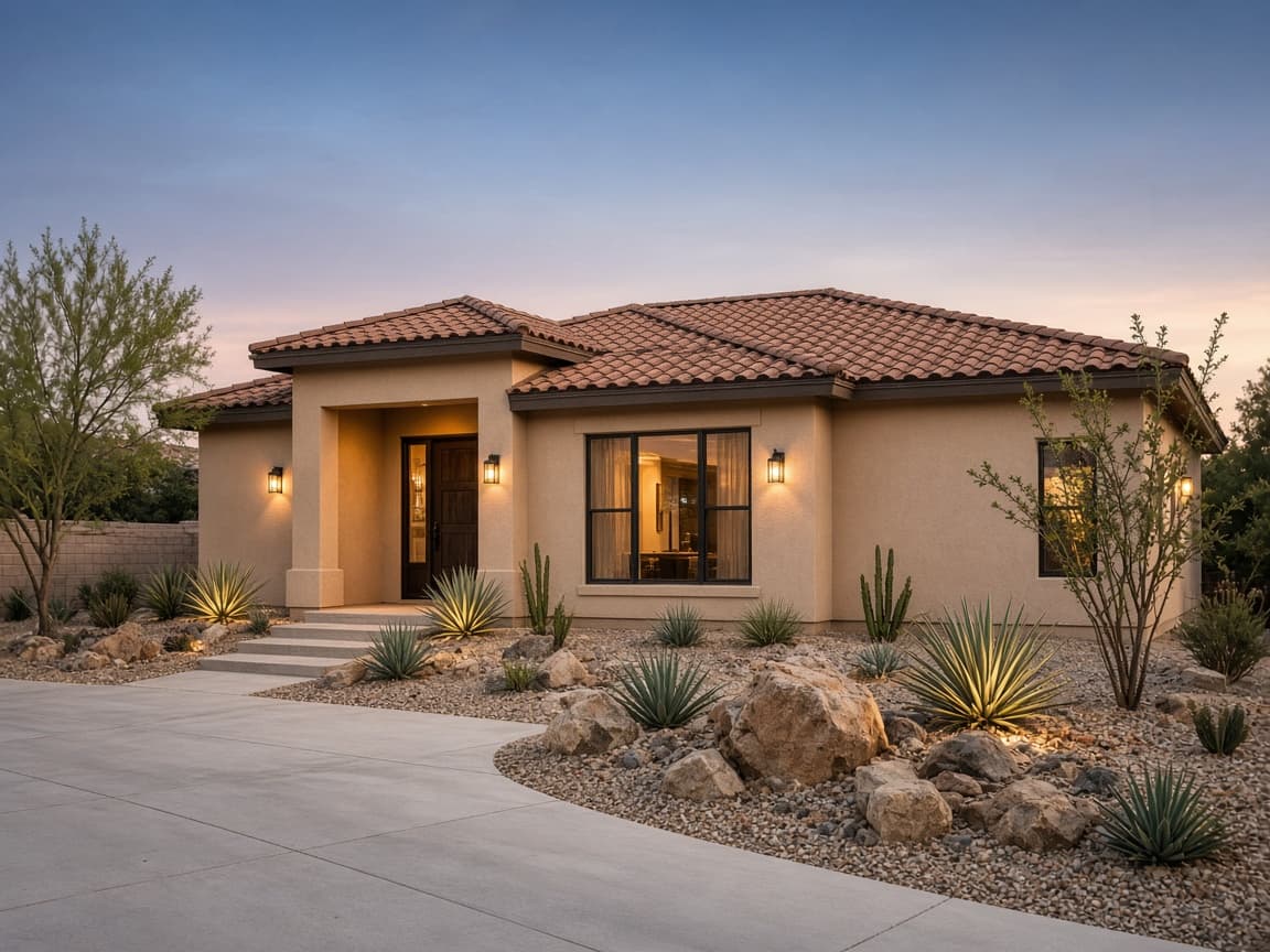 Listing-ready Providence Las Vegas home exterior at dusk